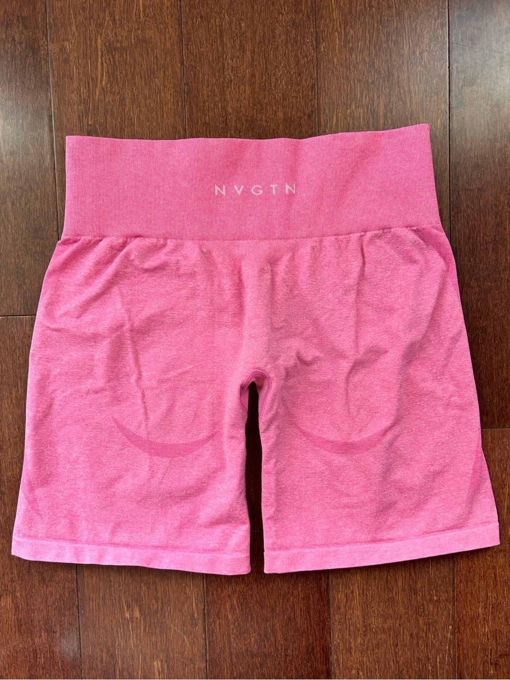 NVGTN Pink Pro Seamless Gym Shorts Size Large Contour Design High Waisted EUC